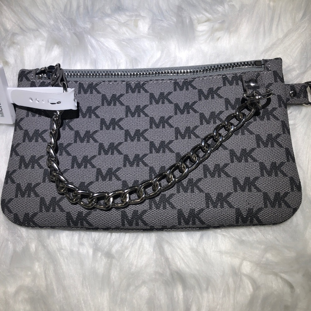 MICHAEL KORS Charcoal  Fanny Pack Belt Bag Large